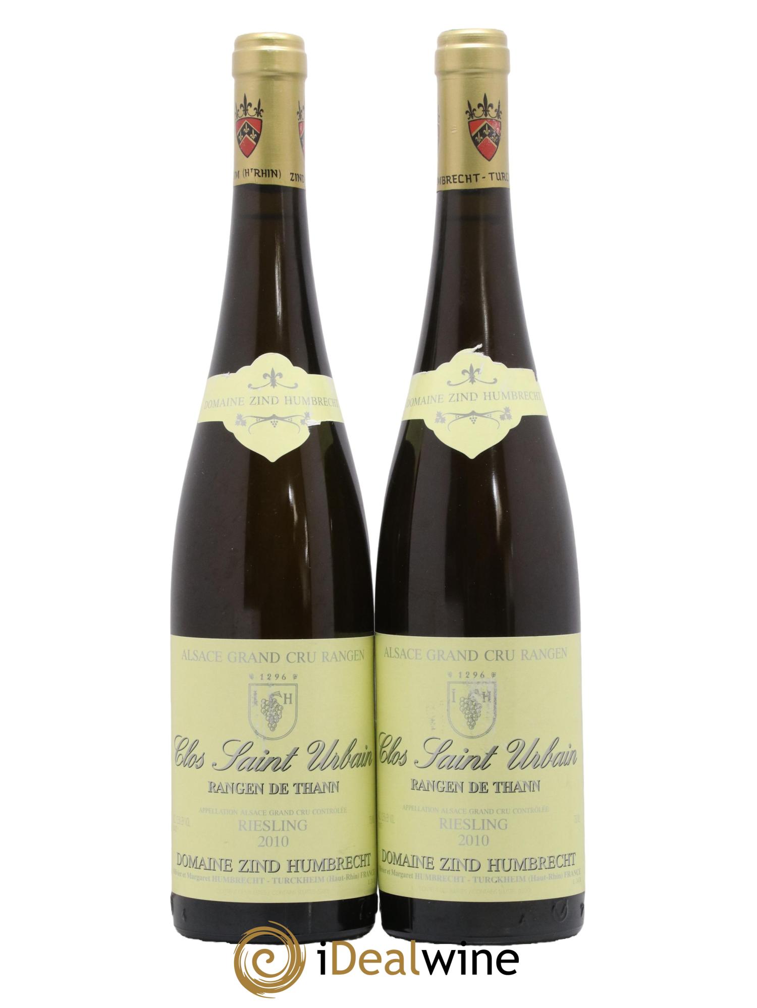 Alsace Riesling Grand Cru Rangen de Thann Clos Saint Urbain Zind-Humbrecht (Domaine) 2010 - Lot de 2 bouteilles - 0