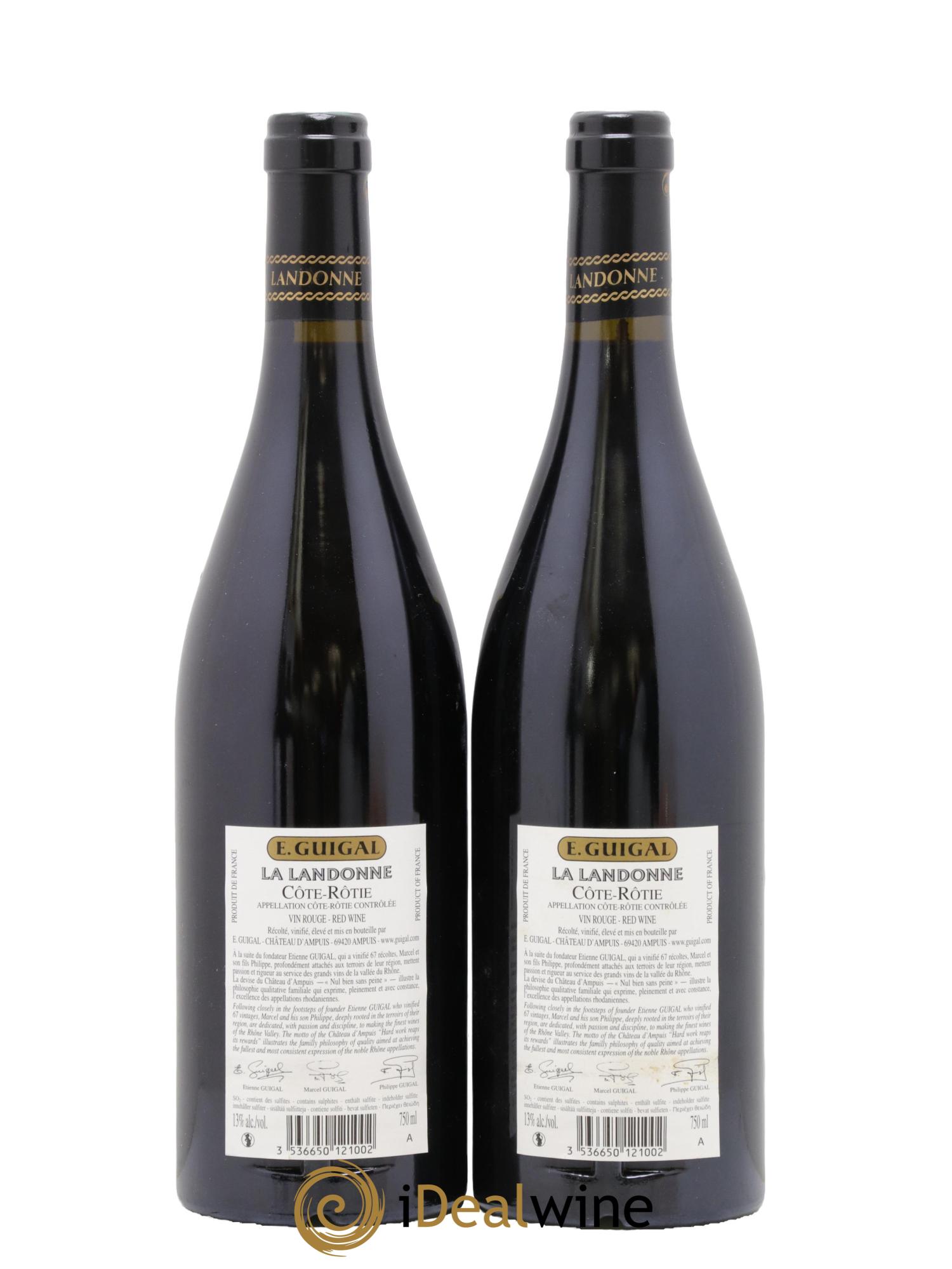 Côte-Rôtie La Landonne Guigal 2011 - Lot of 2 bottles - 1