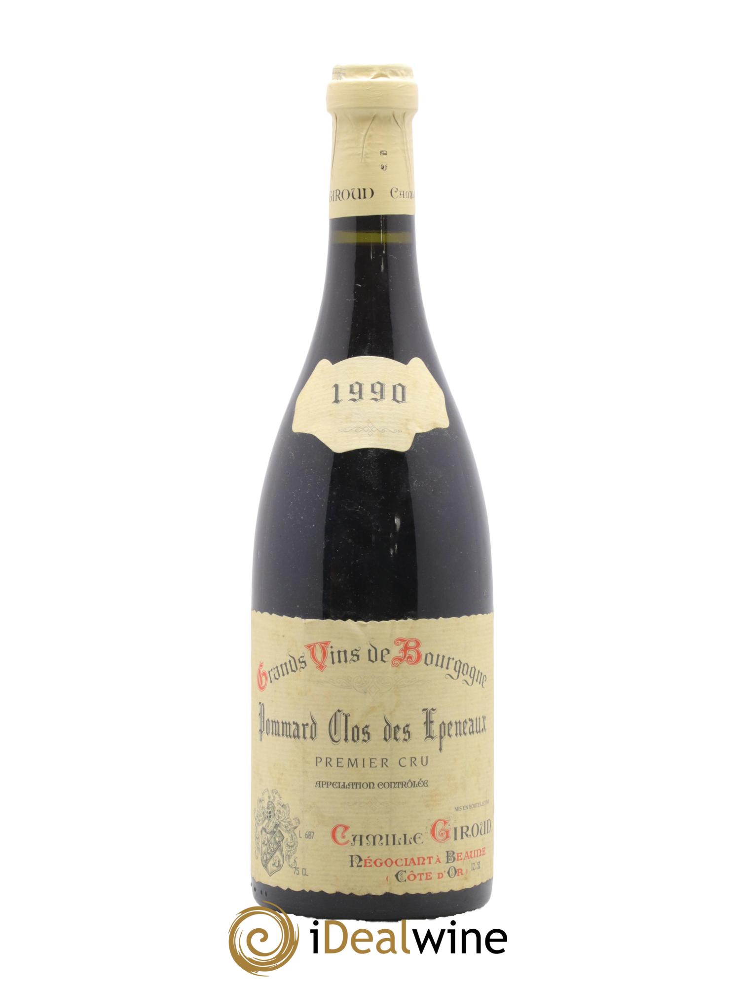 Pommard 1er Cru Clos des Epeneaux Camille Giroud 1990 - Lot de 1 bouteille - 0