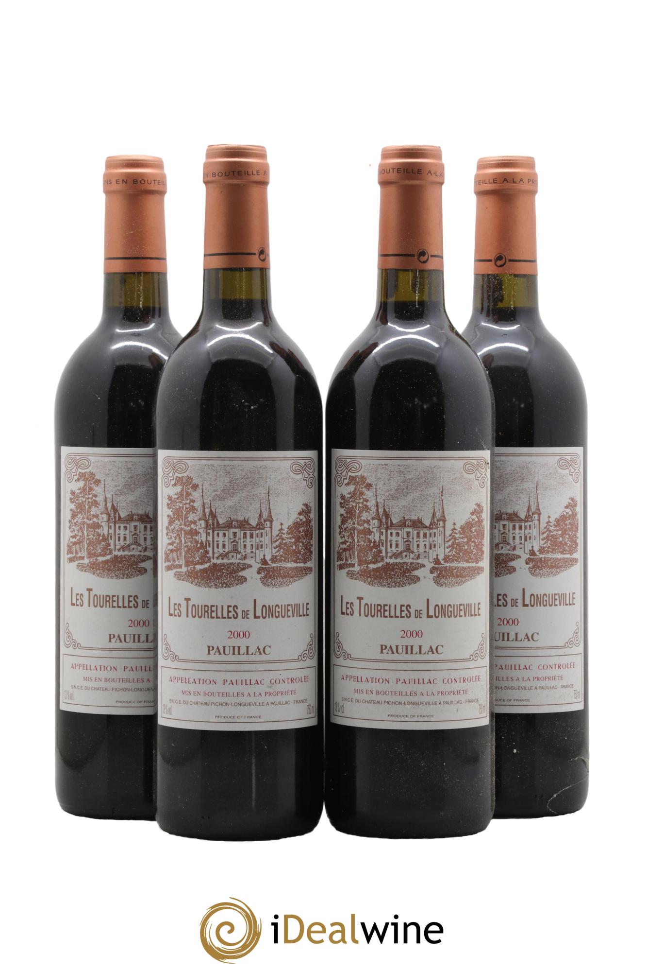 Les Tourelles de Longueville Second Vin 2000 - Posten von 4 Flaschen - 0