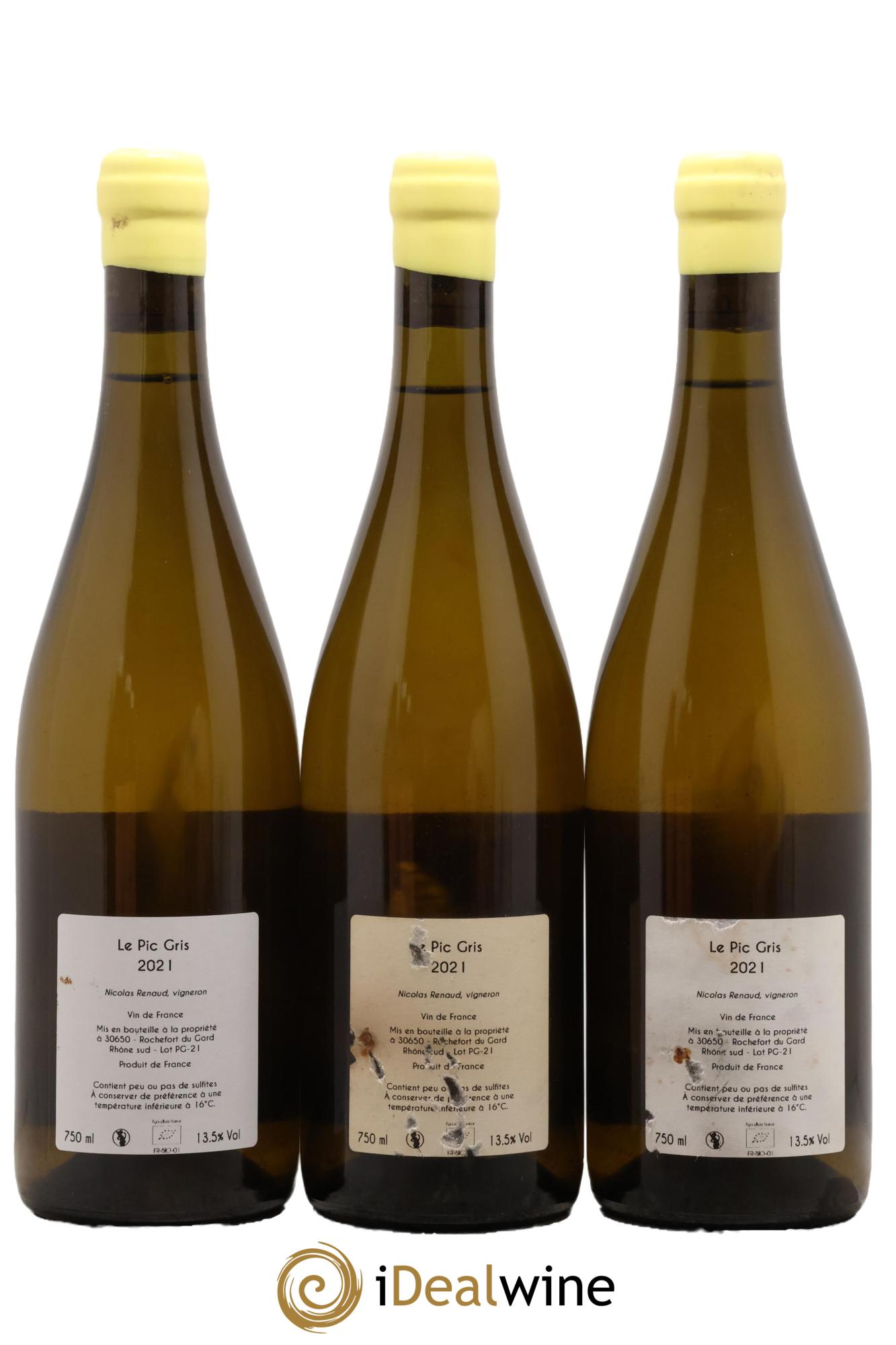 Vin de France Le Pic Gris Clos des Grillons 2021 - Lot of 3 bottles - 1