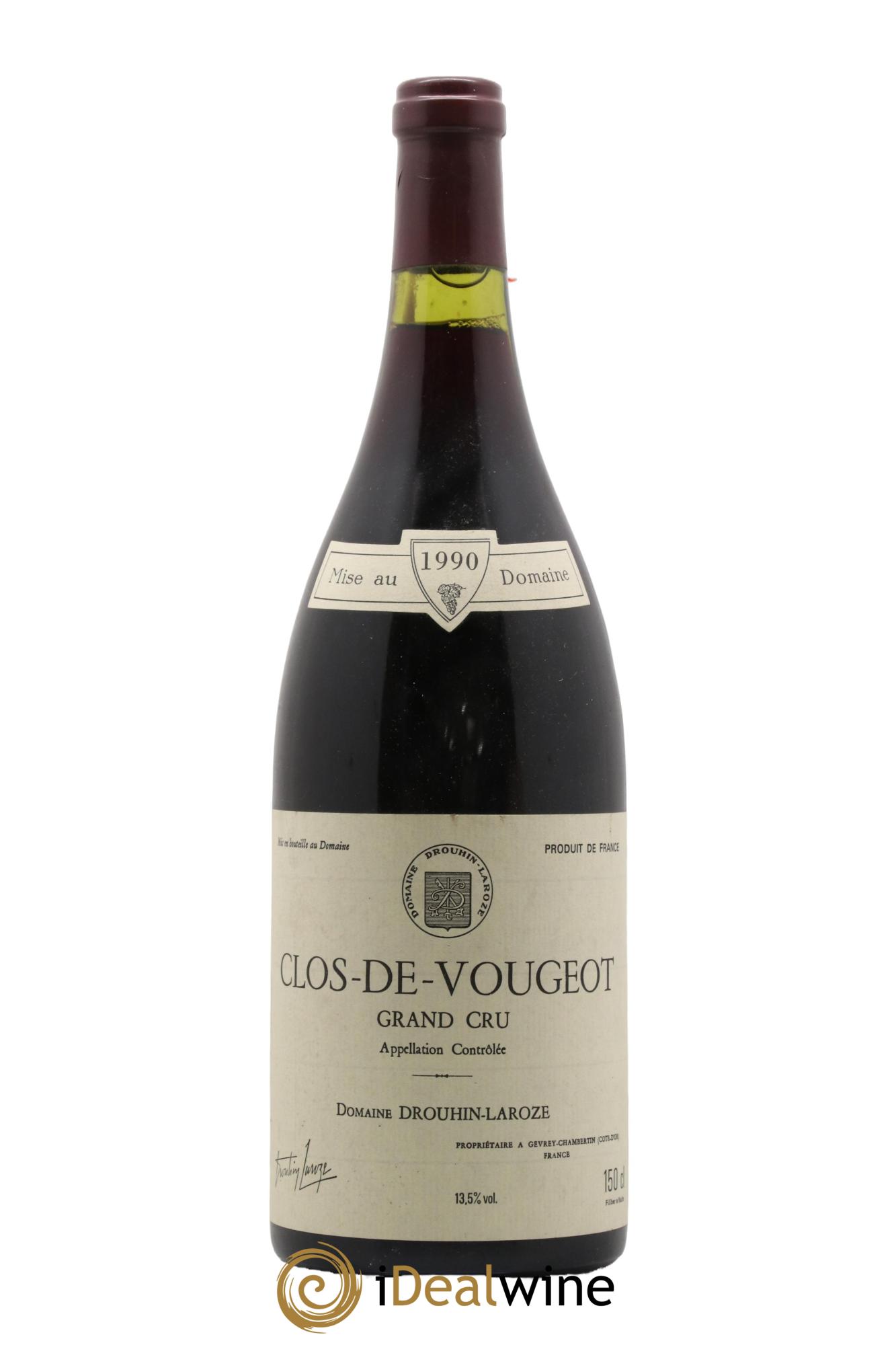 Clos de Vougeot Grand Cru Domaine Drouhin-Laroze 1990 - Lot de 1 magnum - 0