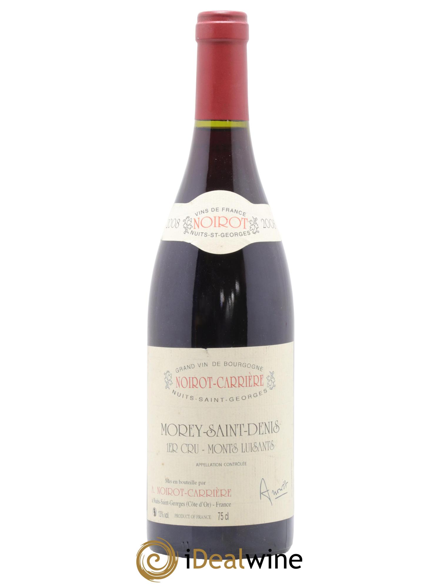 Morey-Saint-Denis 1er Cru Monts Luisants Noirot Carriere 2008 - Lot de 1 bouteille - 0