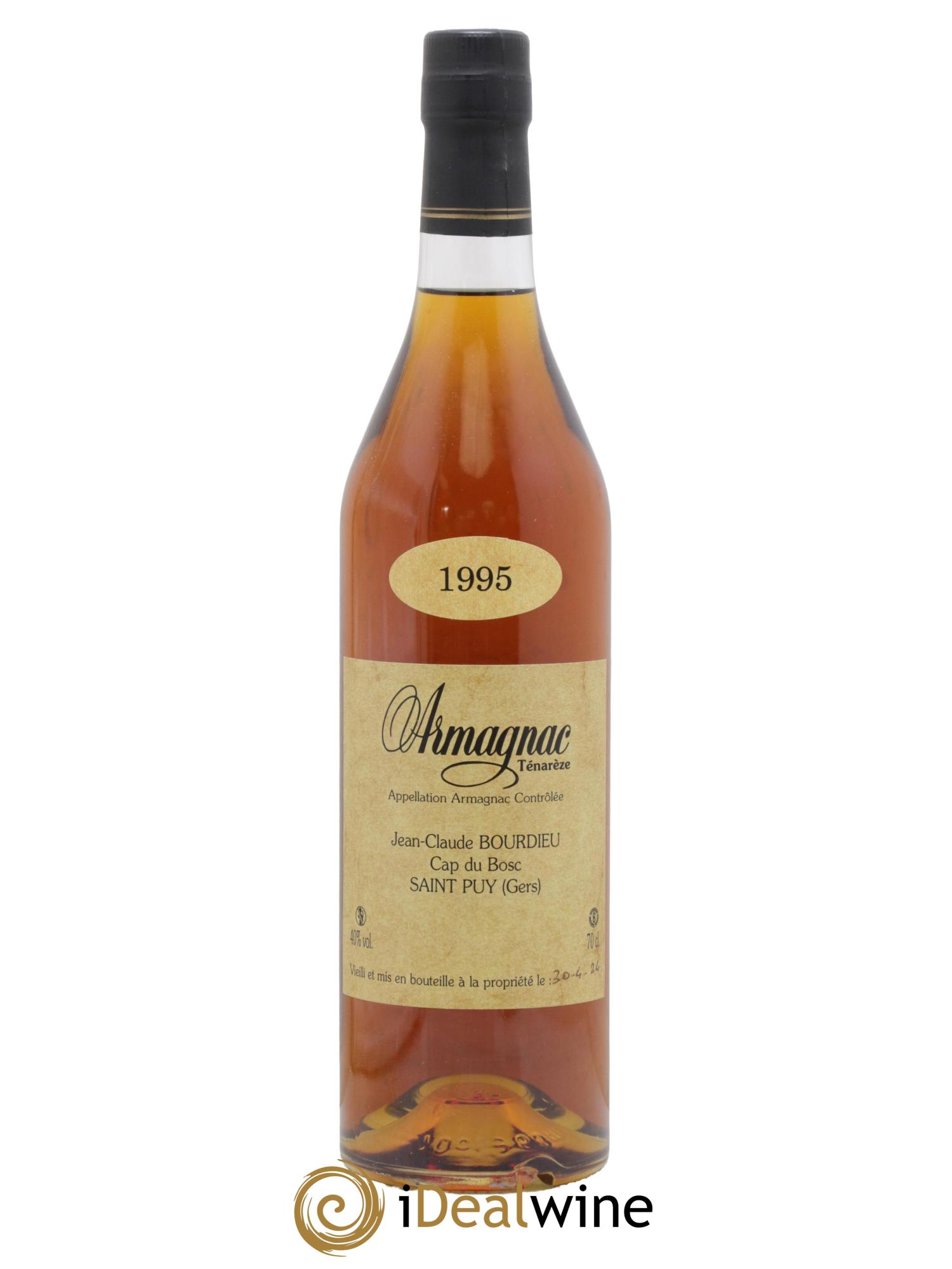 Armagnac Bourdieu 1995 - Lot de 1 bouteille - 0