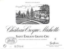 Etiquette du vin Château Croque Michotte 1983