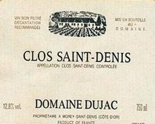 Etiquette du vin Clos Saint-Denis Grand Cru Dujac (Domaine) 2015
