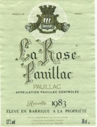 Etiquette du vin La Rose Pauillac 2005