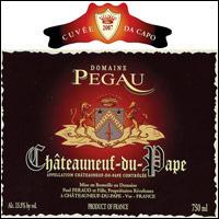 Wine label Châteauneuf-du-Pape Domaine du Pégau Cuvée Da Capo Paul et Laurence Féraud 2000