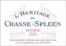 Etikette des Weins Héritage (Ermitage) de Chasse Spleen 1992