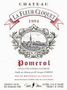 Etichetta Château La Fleur Cloquet 1990
