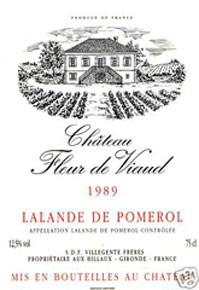 Etiquette du vin Château Fleur de Viaud 1993