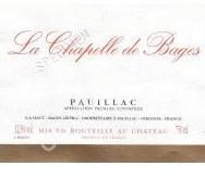 Etiquette du vin La Chapelle de Haut Bages 2018