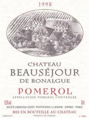 Etikette des Weins Château Beausejour de Bonalgue 2009