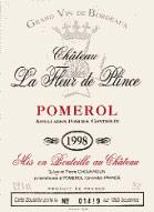 Etiquette du vin Château la Fleur de Plince 2006