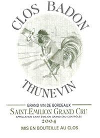Etiquette du vin Clos Badon 1999