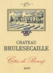 Wine label Château Brulesecaille 1996