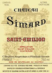 Etiquette du vin Château Simard 1975