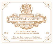 Etiquette du vin Château Coutet - Cuvée Madame 1er Grand Cru Classé 2003