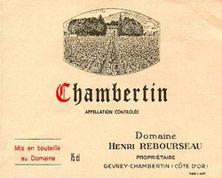 Etichetta Chambertin Grand Cru Henri Rebourseau 2002