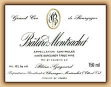 Etikette des Weins Bâtard-Montrachet Grand Cru Blain-Gagnard (Domaine) 1998