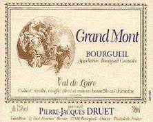Etiquette du vin Bourgueil Grand Mont Pierre Jacques Druet 2005