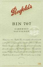 Etikette des Weins South Australia Penfolds Wines Bin 707 Cabernet Sauvignon 2007