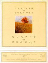 Wine label Quarts de Chaume Château de Suronde 1989