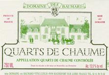 Etiquette du vin Quarts de Chaume Baumard (Domaine des) 1991