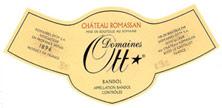 Etiquette du vin Bandol Château Romassan Coeur de grain Domaines Ott 2002