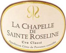 Etiquette du vin Côtes de Provence Château Sainte-Roseline La Chapelle 2005