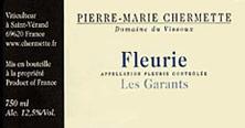 Etikette des Weins Fleurie Les Garants Domaine du Vissoux - P-M. Chermette 2004