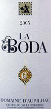 Etichetta Languedoc-Montpeyroux Aupilhac (Domaine d') La Boda Sylvain Fadat 2008