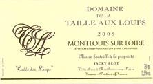 Etiquette du vin Montlouis-sur-Loire Cuvée des Loups La Taille aux Loups - Jacky Blot 2005