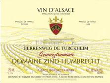 Etichetta Alsace Gewurztraminer Herrenweg de Turckeim Vieilles Vignes Zind-Humbrecht (Domaine) 2008