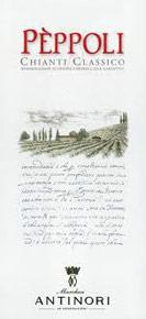 Etiquette du vin Chianti Classico Piero Antinori DOCG Peppoli Marchesi Antinori 1994