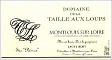 Etiquette du vin Montlouis-sur-Loire Rémus La Taille aux Loups - Jacky Blot ----
