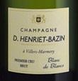 Etiquette du vin Blanc de Blancs Henriet Bazin 2008