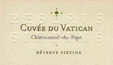 Etiquette du vin Châteauneuf-du-Pape Cuvée du Vatican Réserve Sixtine Famille Diffonty 2009