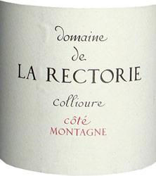 Etiquette du vin Collioure La Rectorie (Domaine de)  Montagne Thierry et Jean Emmanuel Parcé 2005