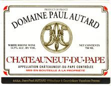 Etikette des Weins Châteauneuf-du-Pape Domaine Paul Autard Jean-Paul Autard 2008