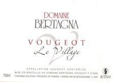 Etikette des Weins Vougeot Le Village Bertagna 2019
