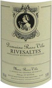 Etiquette du vin Rivesaltes Rose Vila (Domaine) 1959