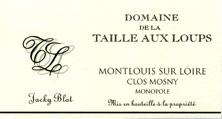 Etiquette du vin Montlouis-sur-Loire Clos de Mosny La Taille aux Loups - Jacky Blot 2013