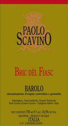 Etichetta Barolo DOCG Bric del Fiasc Paolo Scavino 2008