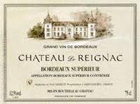Etiquette du vin Château de Reignac Second Vin 1993