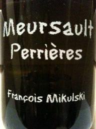 Wine label Meursault 1er Cru Les Perrières François Mikulski 2009