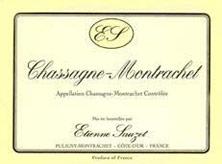 Wine label Chassagne-Montrachet Etienne Sauzet 1989
