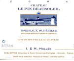Etiquette du vin Château Le Pin Beausoleil 2013