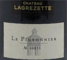 Etichetta Cahors Château Lagrezette Le Pigeonnier Alain Dominique Perrin 2000