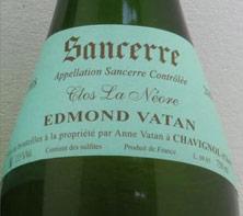 Wine label Sancerre Clos la Neore Edmond Vatan 2015